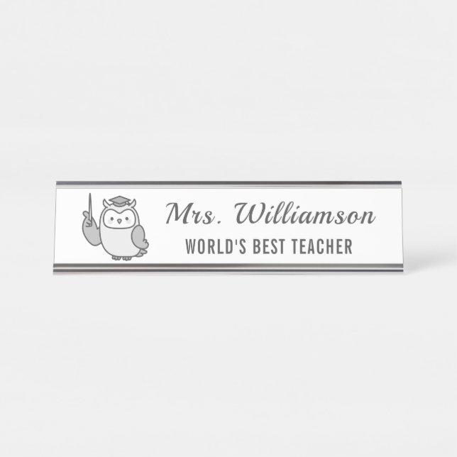 Werben Sie einen Hinweis von Individuelle Name Leh Schreibtischnamensplakette (Vorderseite )