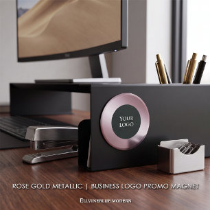Werben Sie Ihr eigenes Firmenlogo, Rose Gold Magnet
