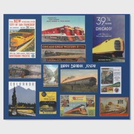 Werbepapier für Vintage Eisenbahnen Geschenkpapier