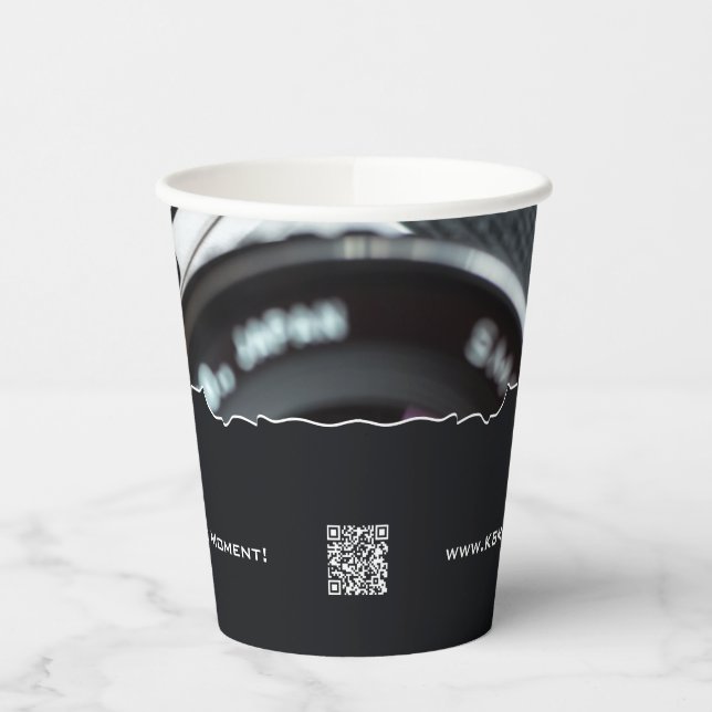 Werbephorographen Black & White Paper Cups Pappbecher (Links)