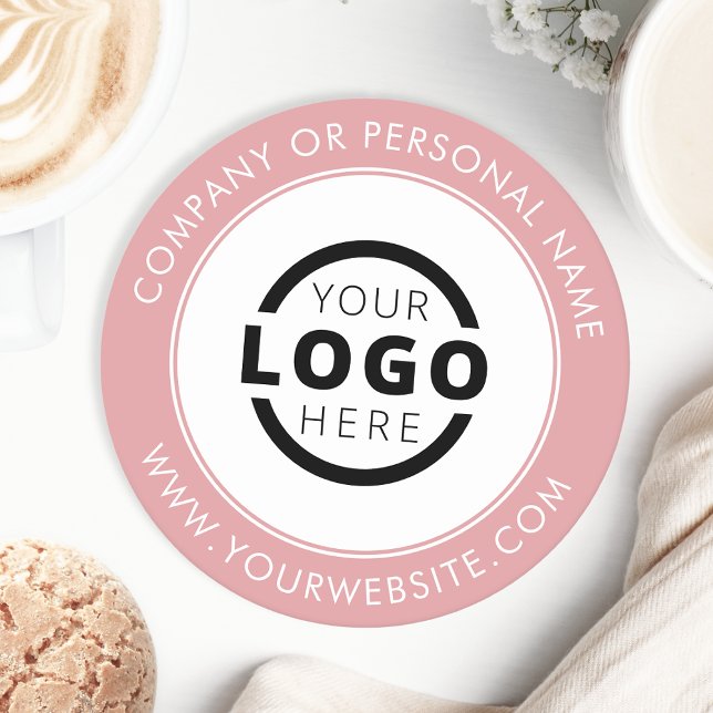 Werbepinke für Firmenlogos mit eigener Markenbezei Runder Pappuntersetzer (Von Creator hochgeladen)