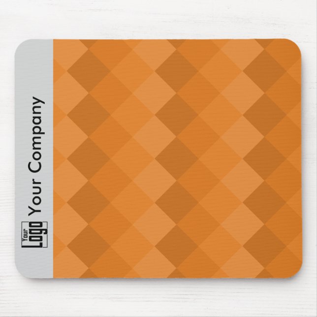 Werbepixel Muster Grau schwarz Orange Mousepad (Vorne)