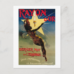 Werbeplakat des Restaurants Rayon D'Or Postkarte