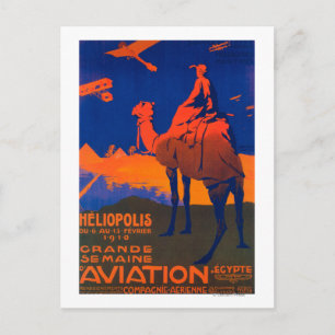 Werbeplakat für französische Fluggesellschaften Postkarte