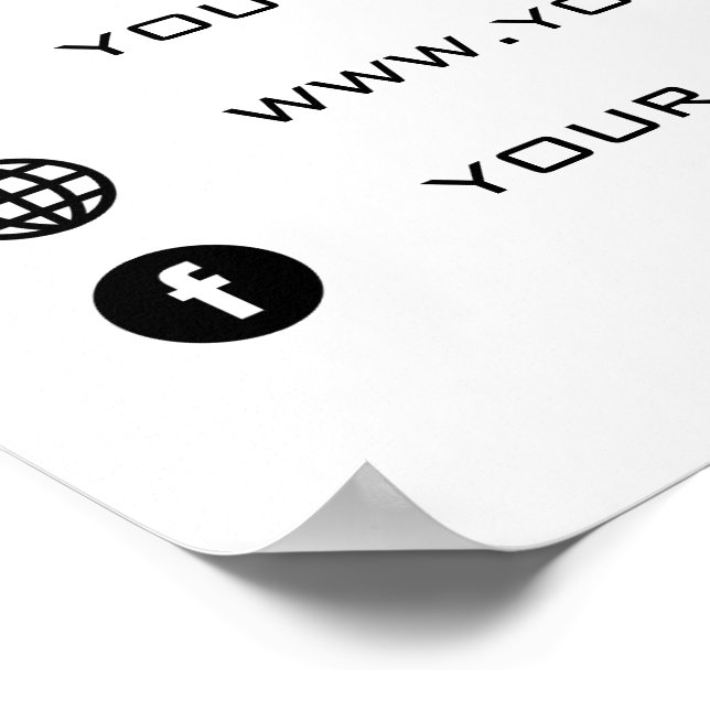 Werbeplakat für kundenspezifische Unternehmen Poster (Ecke)