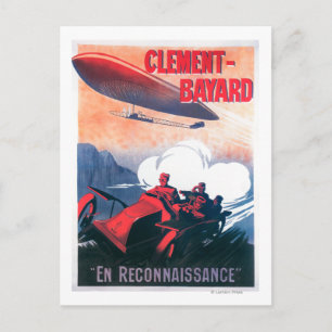 Werbeplakat für Luftschiff Adjudant Vincenot WWI Postkarte