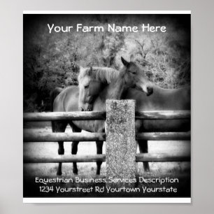 Werbeplakat für Pferde Poster