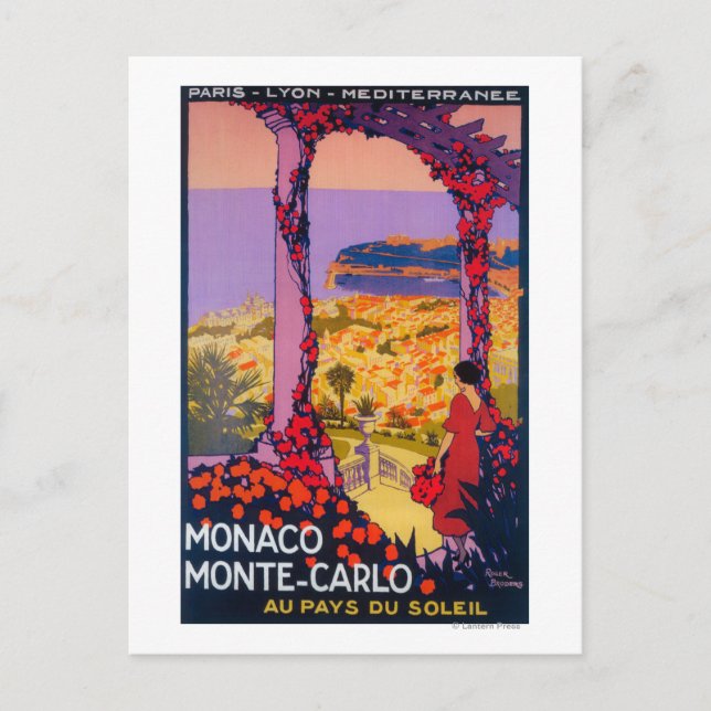 Werbeplakat für Reisen Postkarte (Vorderseite)