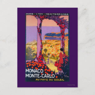 Werbeplakat für Reisen Postkarte