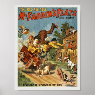 Werbeplakat für Vintage Reifenladen Poster