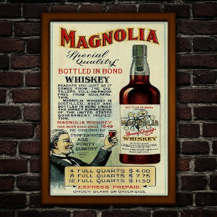 Werbeplakat für Vintage-Whiskey Poster