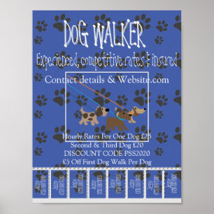 Werbeplakat Hundeausführen Poster