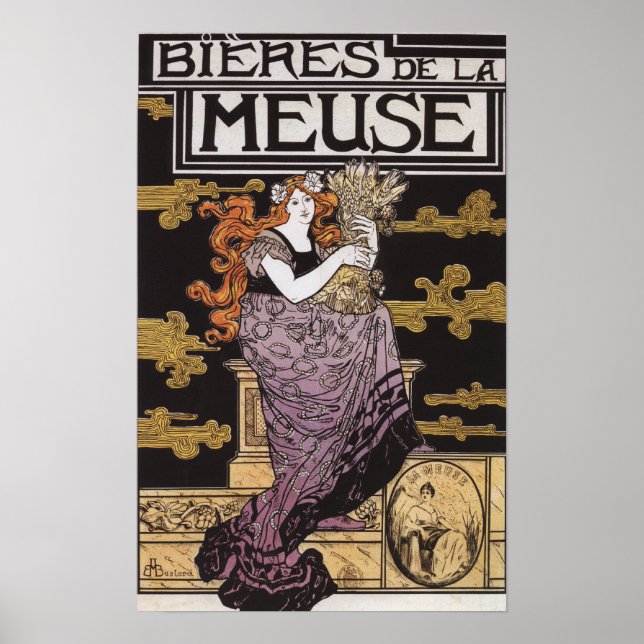 Werbeplakat von Bieres de la Meuse Poster (Vorne)