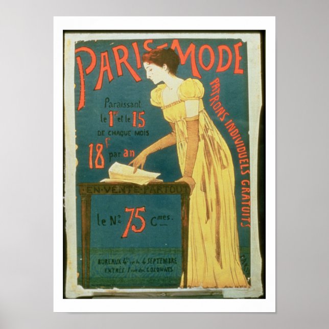Werbeplakate für "Paris Mode" M Poster (Vorne)