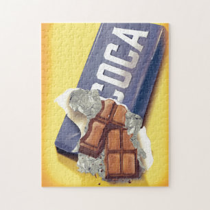 Werbespot für Vintage-Schokoriegel Puzzle