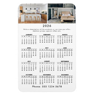 Werbeunternehmen 2 Foto 2026 Kalender Magnet