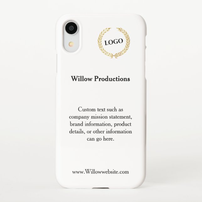 Werbeunternehmen für Firmenlogo iPhone Hülle (Rückseite)