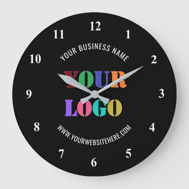 Werbeunternehmen für kundenspezifische Logos Perso Große Wanduhr (Vorderseite)