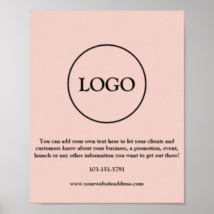 Werbeunternehmen für moderne Rosa-Logos Poster