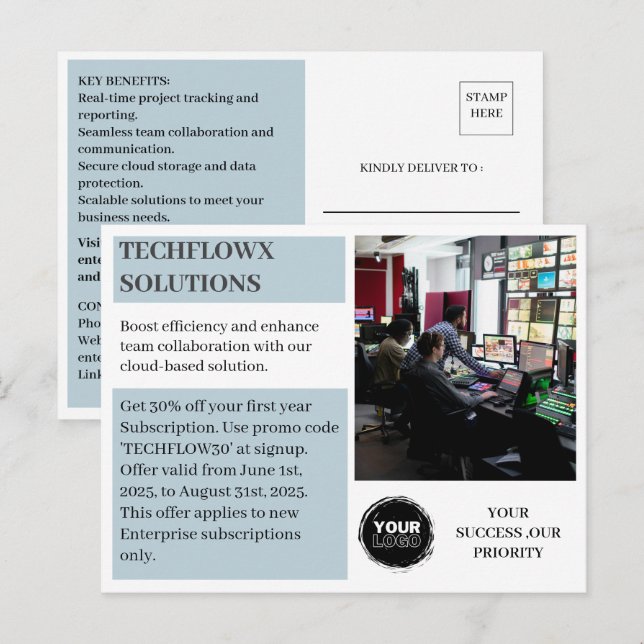 Werbeunternehmen oder Rabattgeschäfte Postkarte (Vorne/Hinten)