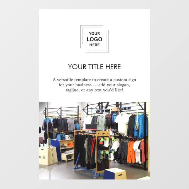 Werbeweißdesign | Foto für Firmenlogos Fensteraufkleber (Blatt)