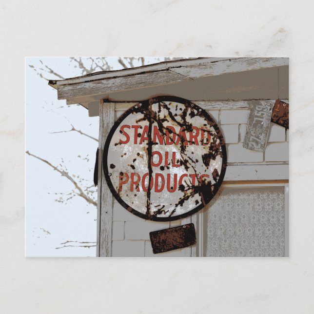 Werbezeichen auf der Route 66 Postkarte (Vorderseite)