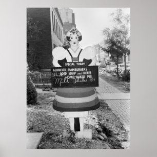 Werbezeichen für Hamburger - 1938 Poster