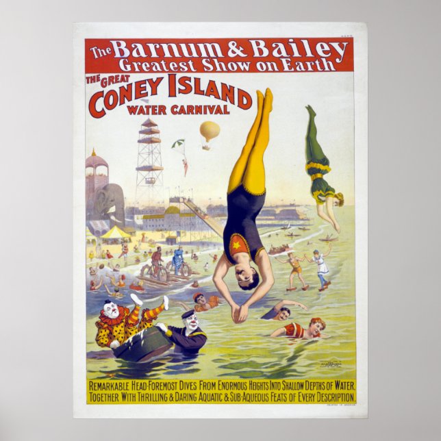 Werbung für Barnum & Bailey Coney Island Circus Poster (Vorne)
