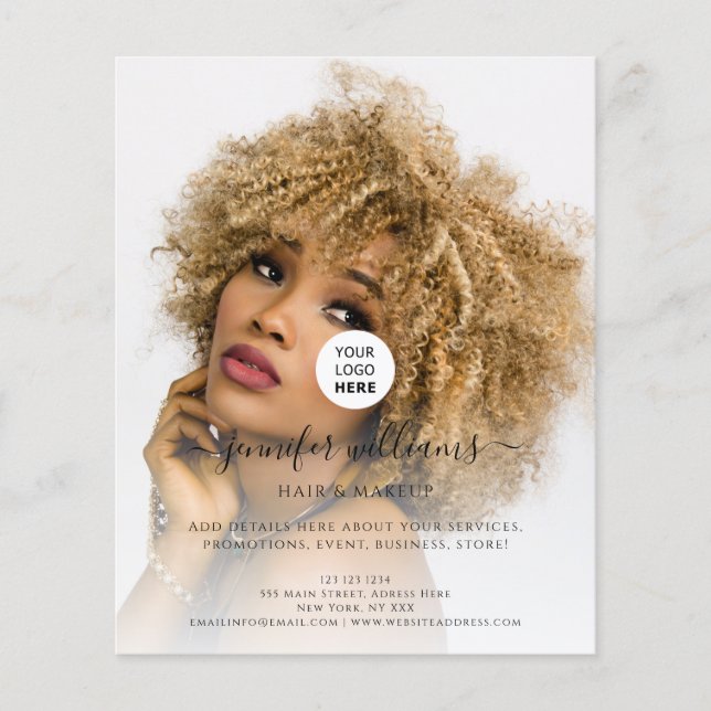 Werbung für benutzerdefinierte Foto-Logos Moderne  Flyer (Vorne)