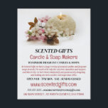 Werbung für Blumenkerzen, Kerzen und Seifen Flyer<br><div class="desc">Flyer zur Werbung für Blumenkerzen,  Kerzen und Seifen im Visitenkartengeschäft.</div>