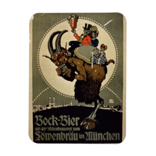 Werbung für 'Bock Beer von Lowenbrau Brewer Magnet