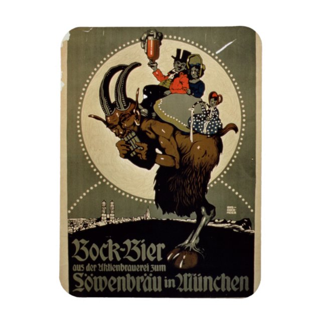 Werbung für 'Bock Beer von Lowenbrau Brewer Magnet (Vertikal)