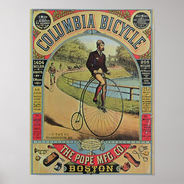 Werbung für das Columbia-Fahrrad Poster (Vorne)