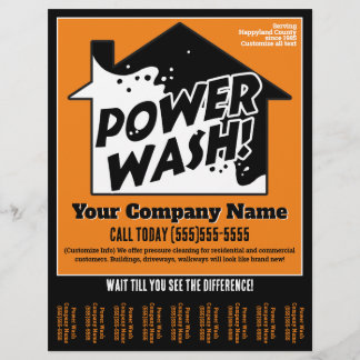 Werbung für das Marketing Power Wash Pressure Clea Flyer