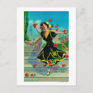 Werbung für das Portola Festival (Tänzer) Postkarte