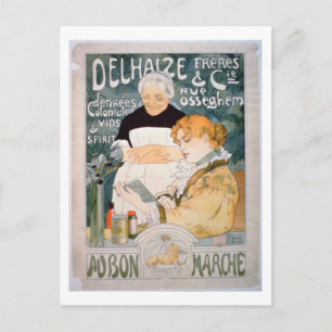Werbung für Delhaize, Brüder und Co. Postkarte