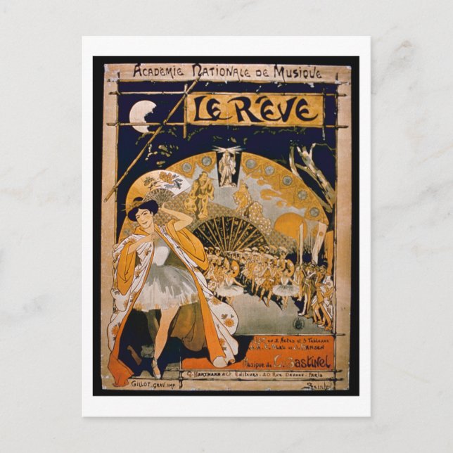 Werbung für den musikalischen "The Dream", im Postkarte (Vorderseite)