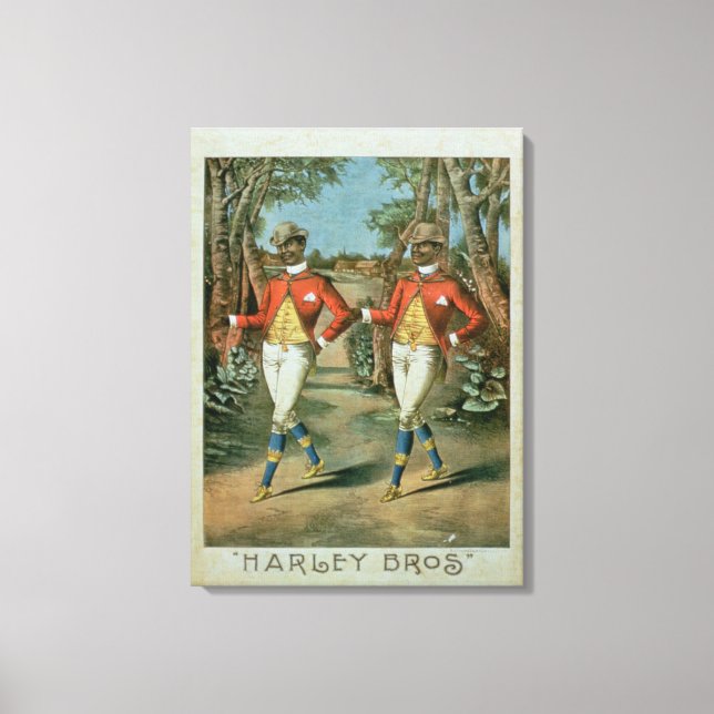 Werbung für die "Harley Brothers" (Farbe li Leinwanddruck (Vorderseite)