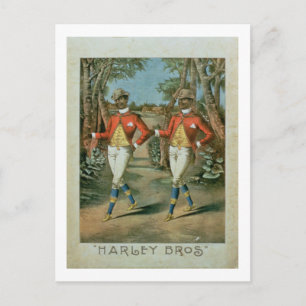 Werbung für die "Harley Brothers" (Farbe li Postkarte