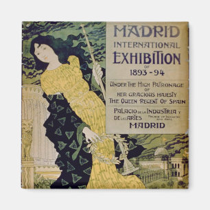 Werbung für die "Madrid International Exhibi" Magnet