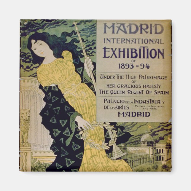 Werbung für die "Madrid International Exhibi" Magnet (Vorne)
