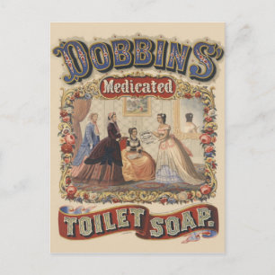 Werbung für die medikierte Toilettenseife von Dobb Postkarte