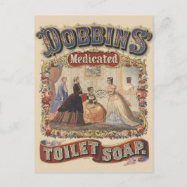 Werbung für die medikierte Toilettenseife von Dobb Postkarte