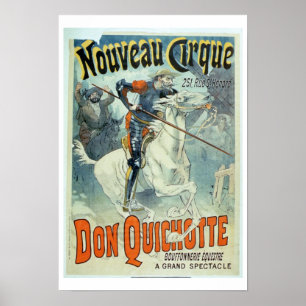 Werbung für "Don Quixote, New Circus", Pferd Poster