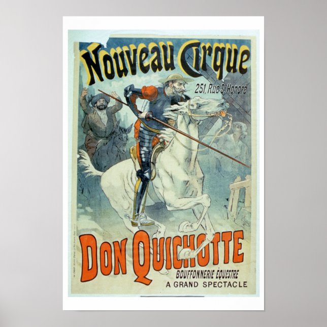 Werbung für "Don Quixote, New Circus", Pferd Poster (Vorne)