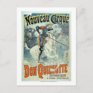 Werbung für "Don Quixote, New Circus", Pferd Postkarte