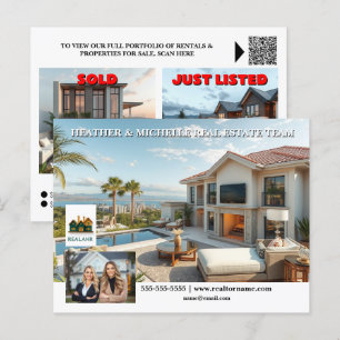 Werbung für echtes Anwesen mit dem editierbaren Lo Postkarte