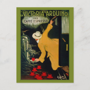 Werbung für eine italienische Kaffeemaschine aus d Postkarte