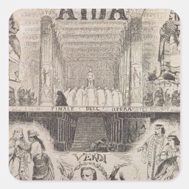 Werbung für eine Leistung Quadratischer Aufkleber (Vorderseite)