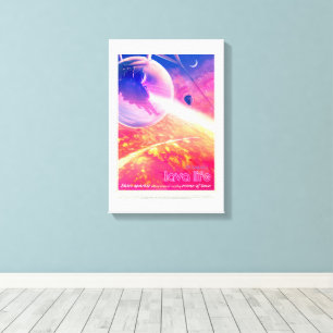 Werbung für eine Reise ins Science-Fiction-Univers Leinwanddruck